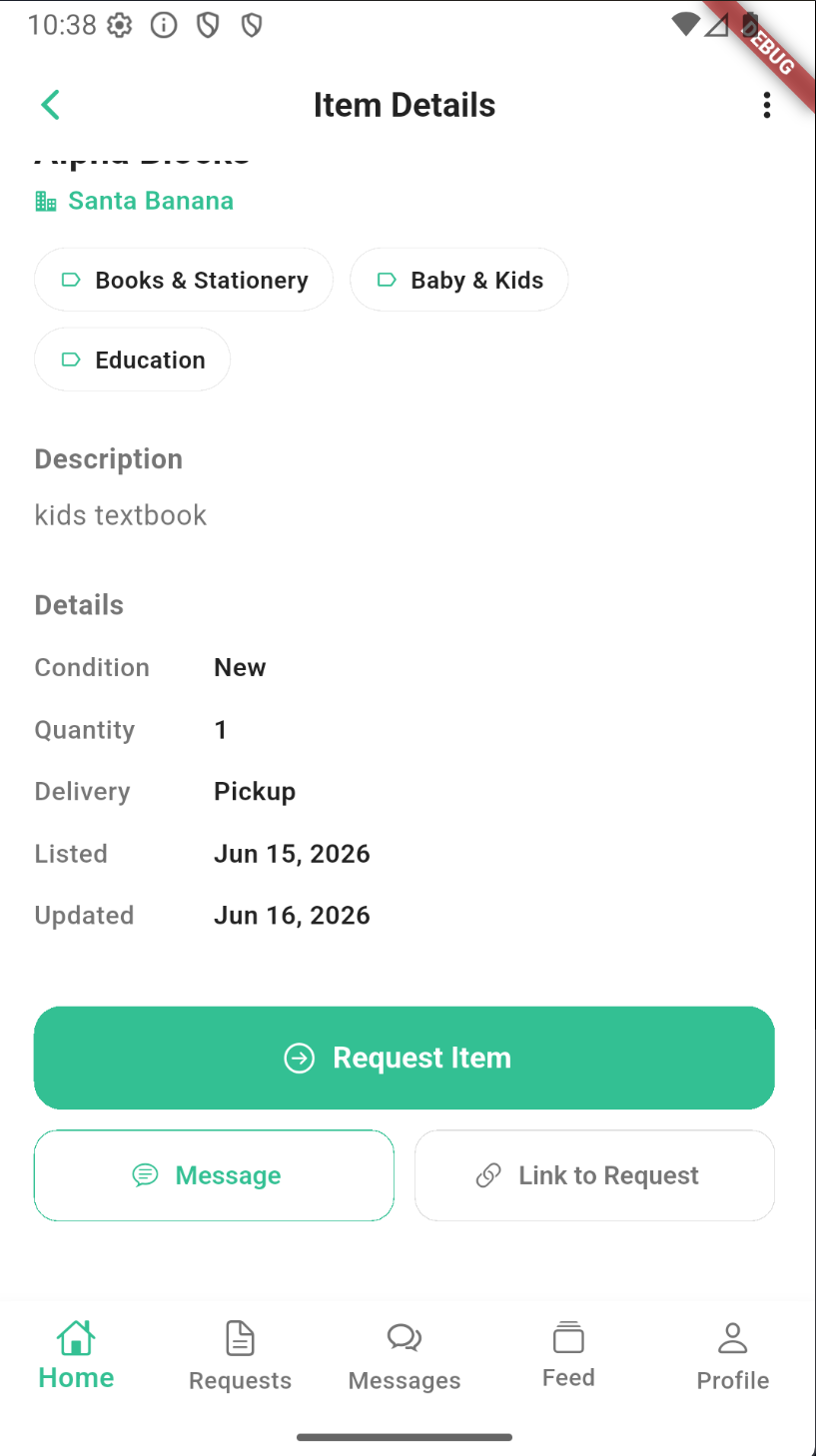 Suslify item detail screen